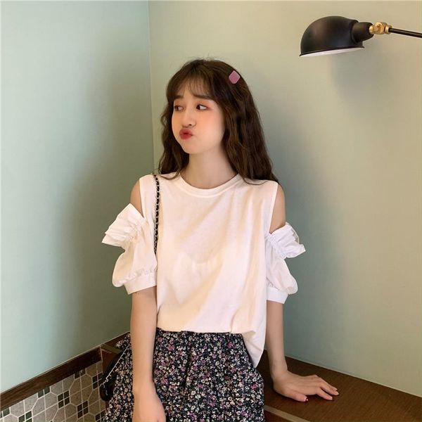 women's t-shirt korean style fashion off shoulder ladies white t shirt 2021 summer loose short sleeve tee sweet tumblr women
women's t-shirt korean style fashion off shoulder ladies white t shirt 2021 summer loose short sleeve tee sweet tumblr women