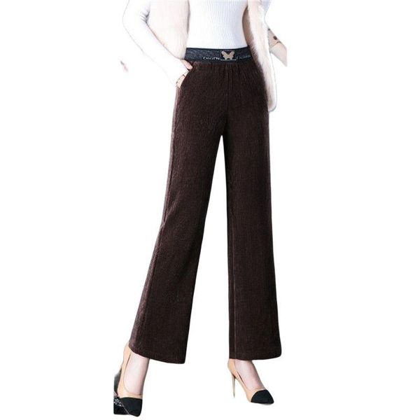 women's pants & capris 2021 fall/winter clothing thick wide-leg corduroy high-waist micro-flared casual, Black;white
women's pants & capris 2021 fall/winter clothing thick wide-leg corduroy high-waist micro-flared casual, Black;white