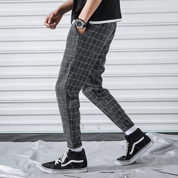men's pants 2021 men full cotton plaid trousers slim fit spring casual long pantalones hombre male harem jogger, Black
men's pants 2021 men full cotton plaid trousers slim fit spring casual long pantalones hombre male harem jogger, Black