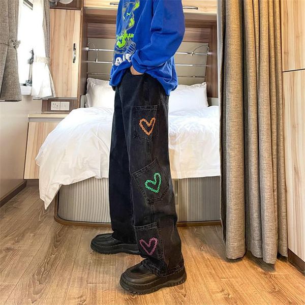 women's jeans design sense, personality, print, all-match black jeans, high waist, loose, wide-leg pants, y2k mopping trousers, Blue
women's jeans design sense, personality, print, all-match black jeans, high waist, loose, wide-leg pants, y2k mopping trousers, Blue
