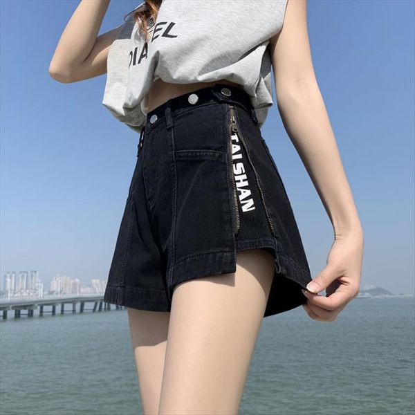 summer cotton loose slim denim womens jeans shorts jeansr zipper style wide leg high waist short pants, Blue
summer cotton loose slim denim womens jeans shorts jeansr zipper style wide leg high waist short pants, Blue