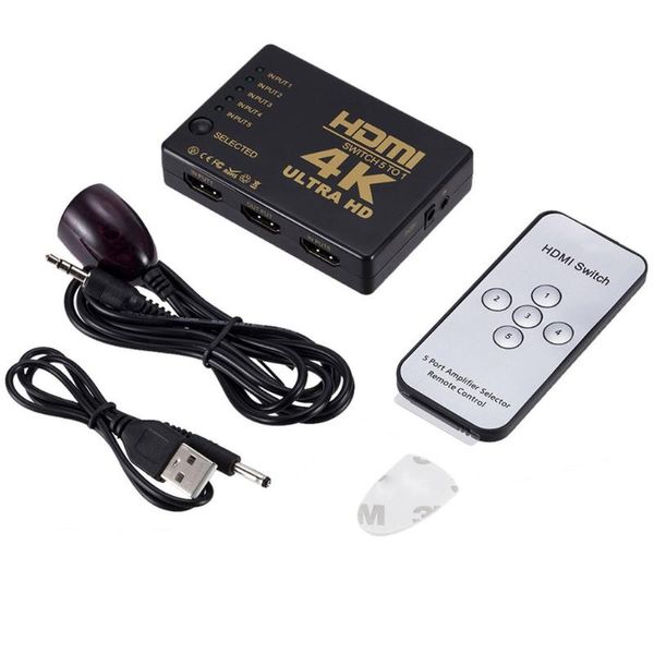 audio cables & connectors mini switcher 4k hd1080p 3 5 port switch selector splitter with hub ir remote controller for hdtv dvd tv box z2
audio cables & connectors mini switcher 4k hd1080p 3 5 port switch selector splitter with hub ir remote controller for hdtv dvd tv box z2