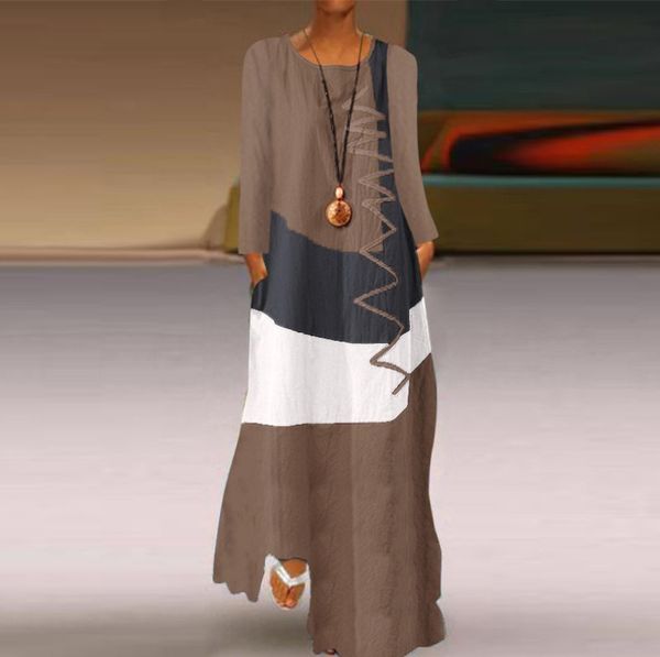 2021 new v neck patchwork women long dress elegant dandelion print long sleeve fashion loose a-line party dress vestidos, Black;gray
2021 new v neck patchwork women long dress elegant dandelion print long sleeve fashion loose a-line party dress vestidos, Black;gray