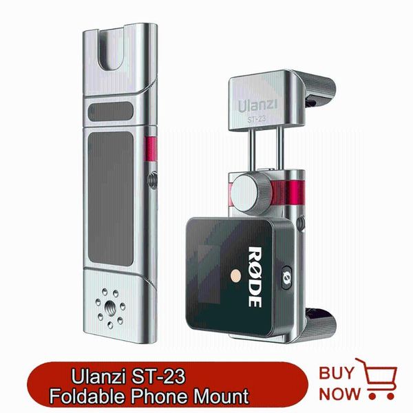 foldable phone mount phone holder clamp clip with cold shoe 1/4'' tripod mount mic fill light vlog accessorie ulanzi st-23
foldable phone mount phone holder clamp clip with cold shoe 1/4'' tripod mount mic fill light vlog accessorie ulanzi st-23
