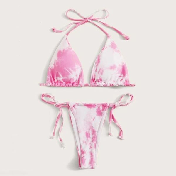 women's tie-dye lace up high cut leg halter bikini set two piece swimsuit push up micro bikinis set tie side
women's tie-dye lace up high cut leg halter bikini set two piece swimsuit push up micro bikinis set tie side