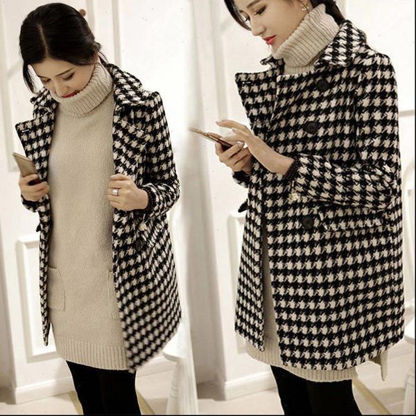 elegant woolen plaid coat women 2021 spring autumn casual wool outwear female winter soft warm wool jackets ladies streetwear, Black
elegant woolen plaid coat women 2021 spring autumn casual wool outwear female winter soft warm wool jackets ladies streetwear, Black