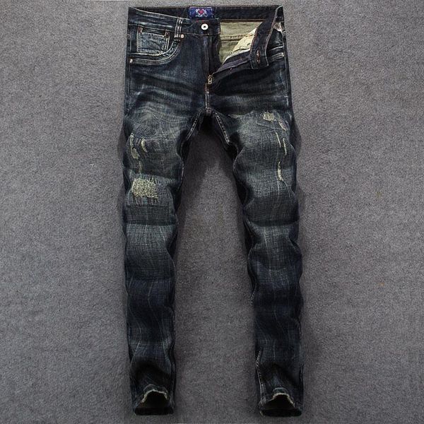 men's jeans european vintage fashion men retro black blue elastic slim fit ripped embroidery designer casual denim pants
men's jeans european vintage fashion men retro black blue elastic slim fit ripped embroidery designer casual denim pants