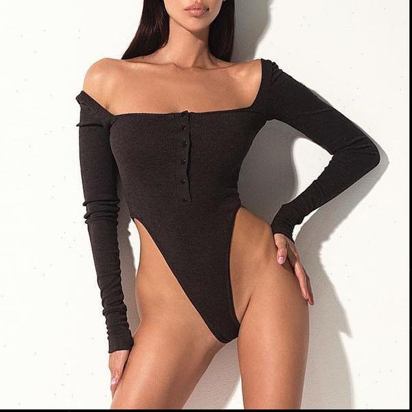 black off shoulder bodysuit women long sleeve slash buttons bodycon rompers womens jumpsuit solid summer body suit, Black;white
black off shoulder bodysuit women long sleeve slash buttons bodycon rompers womens jumpsuit solid summer body suit, Black;white