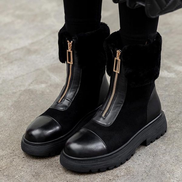 boots ankle superfine fiber for women 2021 autumn flat british style woman front zipper short female, Black
boots ankle superfine fiber for women 2021 autumn flat british style woman front zipper short female, Black