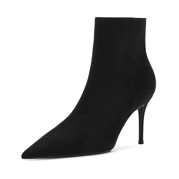 boots skinny short women 2021 autumn and winter pointed toe stiletto side zipper mid-high heel ankle single, Black
boots skinny short women 2021 autumn and winter pointed toe stiletto side zipper mid-high heel ankle single, Black