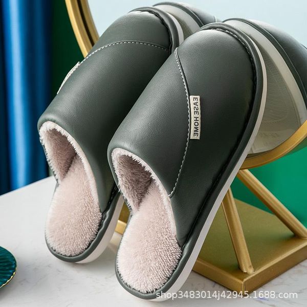 slippers waterproof winter plush women home warm shoes indoor out leather cotton men, Black
slippers waterproof winter plush women home warm shoes indoor out leather cotton men, Black