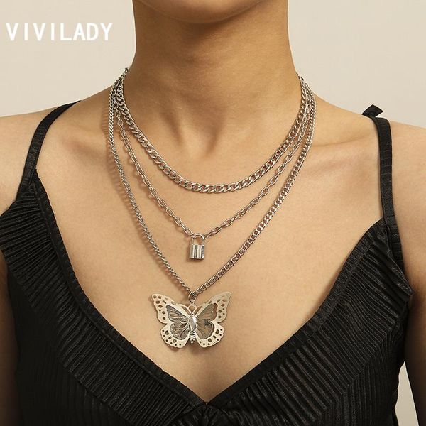 chokers vivilady european retro multilayer hollow butterfly pendant women choker necklace chic trendy for gypsy female party bijoux, Golden;silver
chokers vivilady european retro multilayer hollow butterfly pendant women choker necklace chic trendy for gypsy female party bijoux, Golden;silver