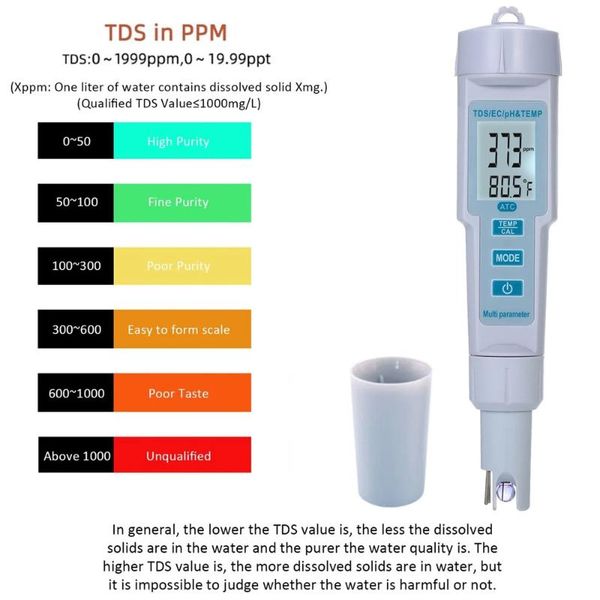 meters 4 in 1 ph tester tds/ec temp water quality monitor conductivity tds ppm detector acidimeter ec meter for aquarium hydroponics
meters 4 in 1 ph tester tds/ec temp water quality monitor conductivity tds ppm detector acidimeter ec meter for aquarium hydroponics