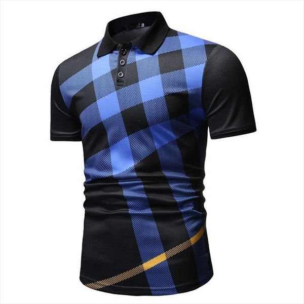 summer plaid lapels mens polos slim preppy style short sleeves polo shirt, White;black
summer plaid lapels mens polos slim preppy style short sleeves polo shirt, White;black
