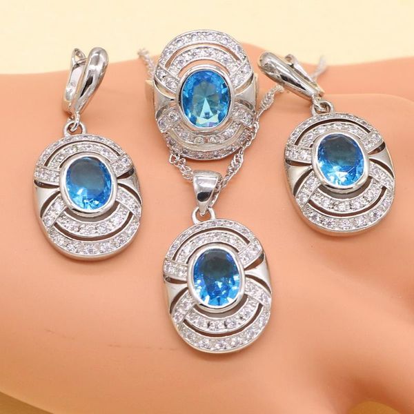 earrings & necklace xutaayi silver jewelry sets for women blue cubic zirconia white crystal fancy wedding necklace/rings/earrings set
earrings & necklace xutaayi silver jewelry sets for women blue cubic zirconia white crystal fancy wedding necklace/rings/earrings set