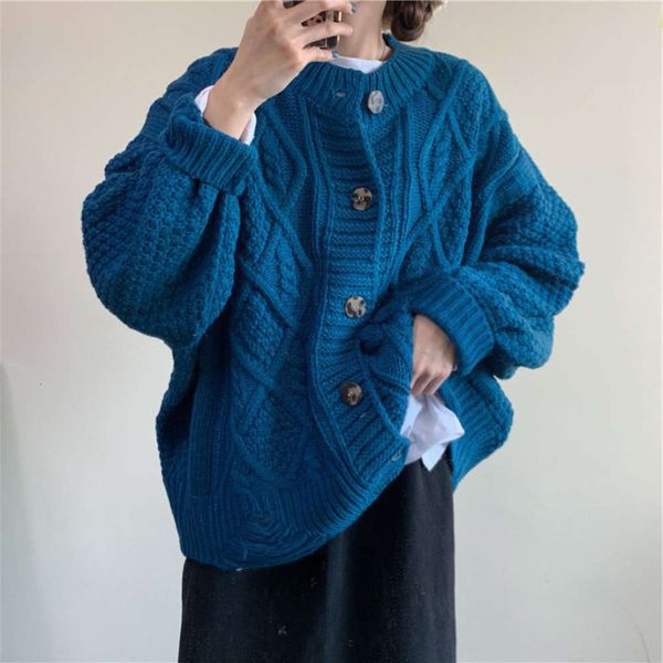 ancient sweater coat women's spring and autumn loose wear lazy wind coat autumn and winter thickened blue twist knitted cardigan, White;black
ancient sweater coat women's spring and autumn loose wear lazy wind coat autumn and winter thickened blue twist knitted cardigan, White;black
