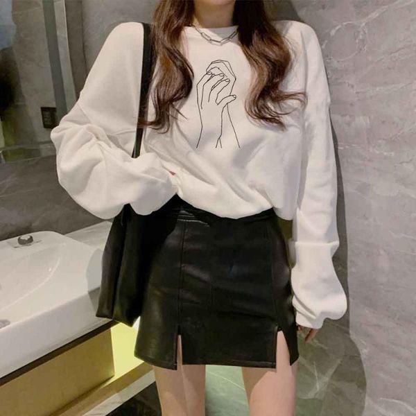 women's hoodies & sweatshirts gothic aesthetic harajuku hands line art oversized hoodie kawaii graphic printed sweatshirt clothes cool, Black
women's hoodies & sweatshirts gothic aesthetic harajuku hands line art oversized hoodie kawaii graphic printed sweatshirt clothes cool, Black