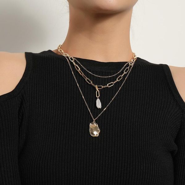 pendant necklaces vintage punk multilayered pearl choker gold color chunky irregular round chain necklace for women fashion jewelry gift, Silver
pendant necklaces vintage punk multilayered pearl choker gold color chunky irregular round chain necklace for women fashion jewelry gift, Silver