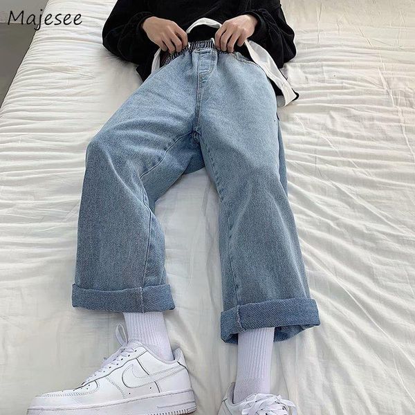 men's jeans elastic waist men solid loose simple all-match basic denim retro large size trousers s-3xl males straight trendy ulzzang, Blue
men's jeans elastic waist men solid loose simple all-match basic denim retro large size trousers s-3xl males straight trendy ulzzang, Blue