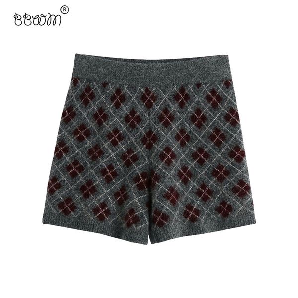 women chic fashion argyle knitted shorts vintage female high elastic waist short pants pantalones mujer 210531, White;black
women chic fashion argyle knitted shorts vintage female high elastic waist short pants pantalones mujer 210531, White;black