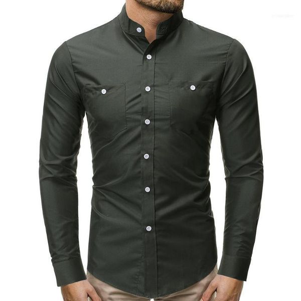men's casual shirts social shirt blouse men dress solid color standing collar slim fit long sleeves green black1, White;black
men's casual shirts social shirt blouse men dress solid color standing collar slim fit long sleeves green black1, White;black