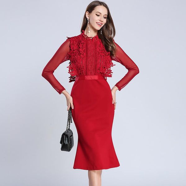 casual dresses trumpet / mermaid lace patchwork dress 2021 autumn women's elegant office slim party, Black;gray
casual dresses trumpet / mermaid lace patchwork dress 2021 autumn women's elegant office slim party, Black;gray