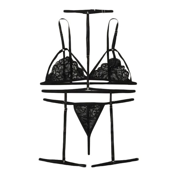 3Pieces/Lot Sexy Lace Racy Perspective Underwaer Fashion Women Solid Bra +Thong +Garter Temptation Lingerie Set Honeymoon Underwear lenceria, Black
3Pieces/Lot Sexy Lace Racy Perspective Underwaer Fashion Women Solid Bra +Thong +Garter Temptation Lingerie Set Honeymoon Underwear lenceria, Black