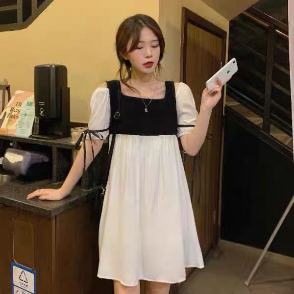casual dresses cmaz western style contrasting-color dress design sense niche summer qmho, Black;gray
casual dresses cmaz western style contrasting-color dress design sense niche summer qmho, Black;gray