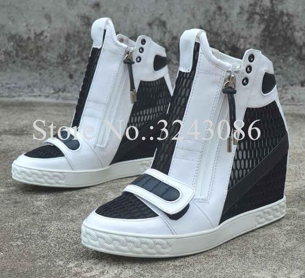 boots woman mesh 8cm wedge ankle fashion increasing heel casual shoes female hollow out platform dropship, Black
boots woman mesh 8cm wedge ankle fashion increasing heel casual shoes female hollow out platform dropship, Black