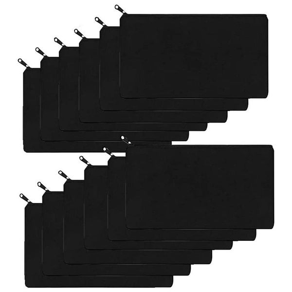 pencil bags 12pcs blank canvas makeup cosmetic pouch with zipper, pen case diy craft for (black)
pencil bags 12pcs blank canvas makeup cosmetic pouch with zipper, pen case diy craft for (black)