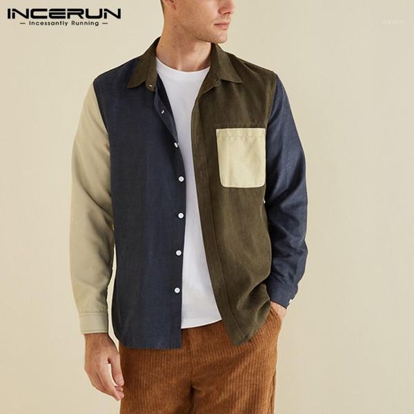 incerun autumn new fashion men corduroy patchwork practical pockets long sleeve casual shirts lapel button mens blouse hombre1, White;black
incerun autumn new fashion men corduroy patchwork practical pockets long sleeve casual shirts lapel button mens blouse hombre1, White;black