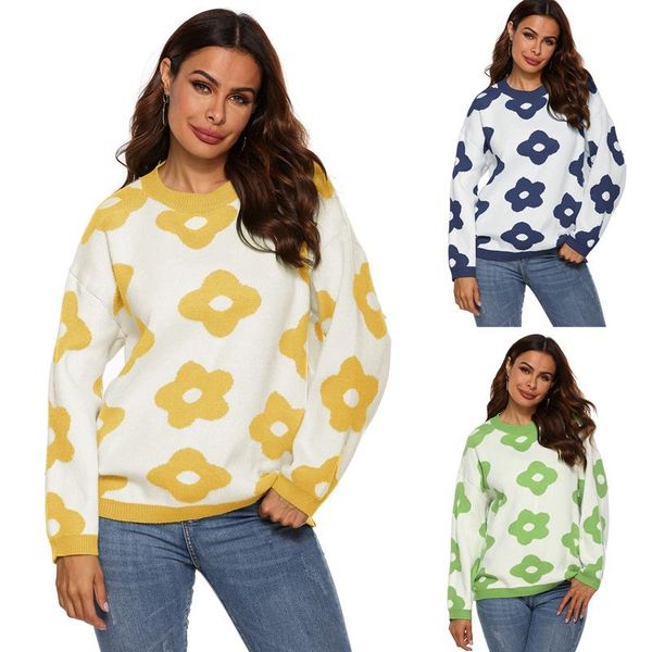women's sweaters floral print sweater pullovers women casual loose long sleeve pullover large size clothes, White;black
women's sweaters floral print sweater pullovers women casual loose long sleeve pullover large size clothes, White;black