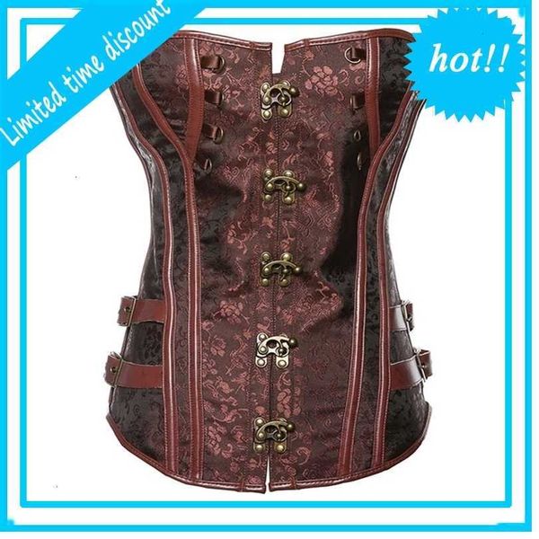 brown steampunk women's bustiers & corsets goth underbust cupless waist corset bustier, Black;white
brown steampunk women's bustiers & corsets goth underbust cupless waist corset bustier, Black;white