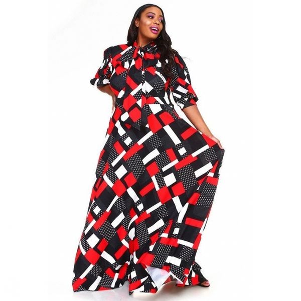 new classic graphic style fashionable clothes printed sleeve maxi feminine spring fall robe african party dress long uaof, Red
new classic graphic style fashionable clothes printed sleeve maxi feminine spring fall robe african party dress long uaof, Red
