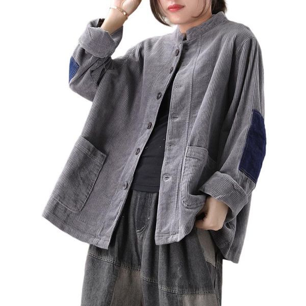women's jackets fashion loose corduroy jacket for women est coat casual regular turn-down collar single breasted outwear autumn clothes, Black;brown
women's jackets fashion loose corduroy jacket for women est coat casual regular turn-down collar single breasted outwear autumn clothes, Black;brown