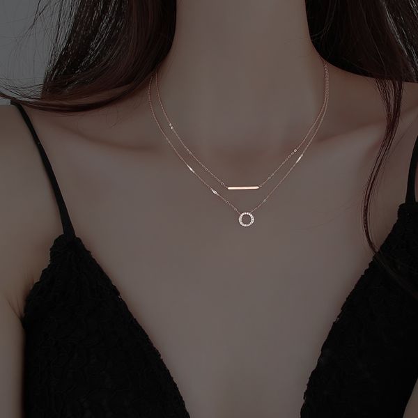 boutique jewelry for women double light necklace luxury niche new design feeling necklace chain of clavicle female contracted temperament, Silver
boutique jewelry for women double light necklace luxury niche new design feeling necklace chain of clavicle female contracted temperament, Silver
