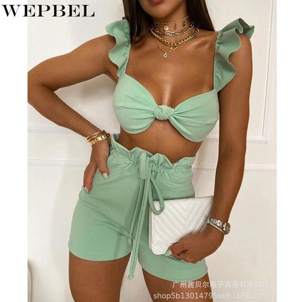 women's tracksuits wepbel solid color slim ruffled suit lace up high waist straight shorts + v-neck backless spaghetti strap top, Gray
women's tracksuits wepbel solid color slim ruffled suit lace up high waist straight shorts + v-neck backless spaghetti strap top, Gray