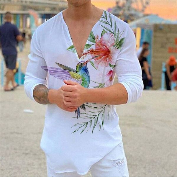 men's shirt 3d print floral bird v neck street casual print long sleeve casual fashion comfortable white 02uz#, White;black
men's shirt 3d print floral bird v neck street casual print long sleeve casual fashion comfortable white 02uz#, White;black