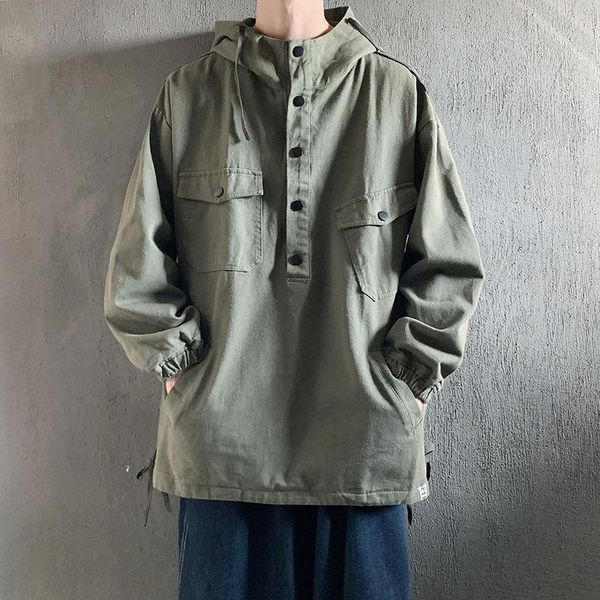 autumn pullover jacket men's fashion solid color cotton casual hooded jackets mens streetwear loose hip-hop bomber jacket men, Black;brown
autumn pullover jacket men's fashion solid color cotton casual hooded jackets mens streetwear loose hip-hop bomber jacket men, Black;brown