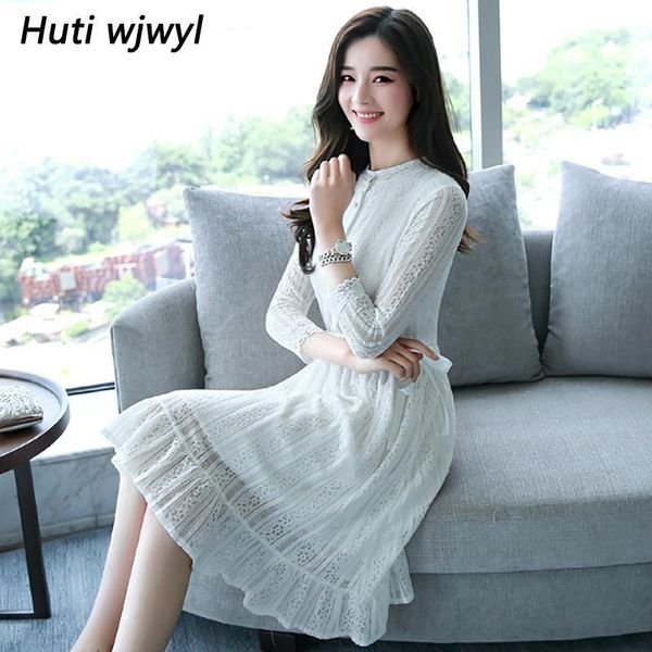 casual dresses autumn winter plus size vintage black lace midi 2021 women elegant bodycon dress party long sleeve white runway vestidos, Black;gray
casual dresses autumn winter plus size vintage black lace midi 2021 women elegant bodycon dress party long sleeve white runway vestidos, Black;gray