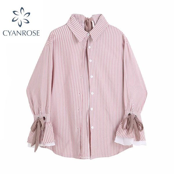 women's blouses & shirts striped blouse woman casual 2021 autumn korean office lady shirt long sleeve loose turn down collar elegant, White
women's blouses & shirts striped blouse woman casual 2021 autumn korean office lady shirt long sleeve loose turn down collar elegant, White