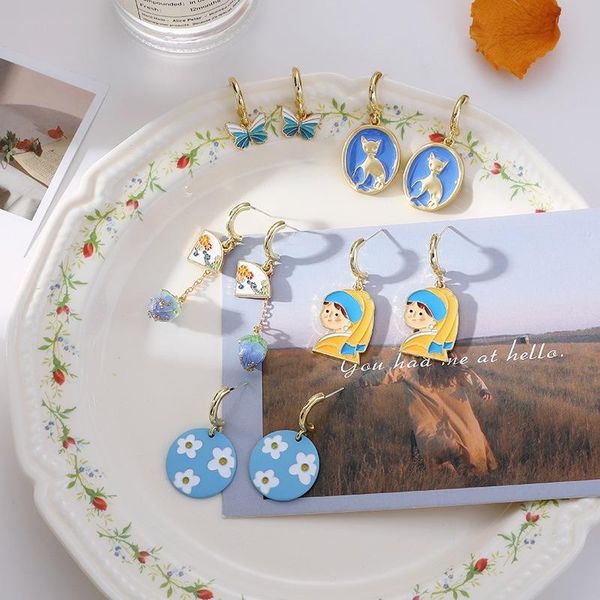 dangle & chandelier earrings,limited time women's fashion blue sweet ins style simple cat human jewelry gifts, Silver
dangle & chandelier earrings,limited time women's fashion blue sweet ins style simple cat human jewelry gifts, Silver