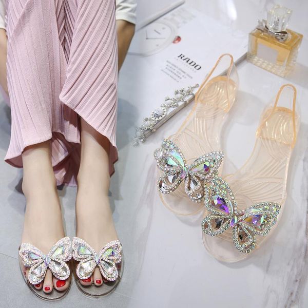 sandals fashion summer bohemian style shoes beautiful butterfly inlay jelly flat for women (size 35-40), Black
sandals fashion summer bohemian style shoes beautiful butterfly inlay jelly flat for women (size 35-40), Black