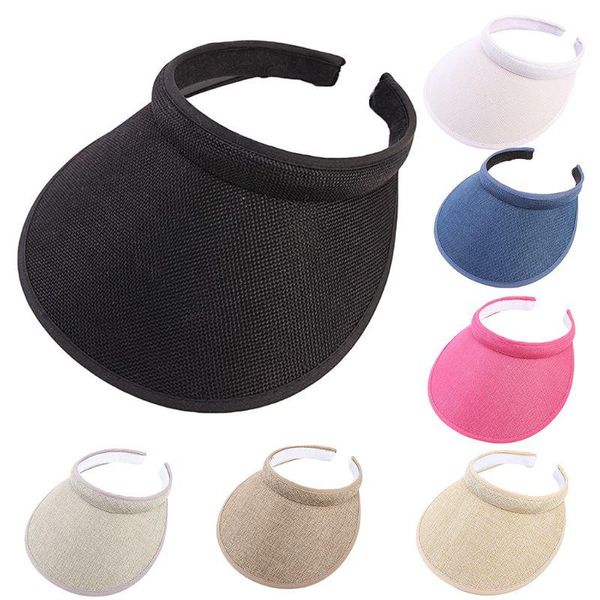 caps & hats null women men clip-on uv protection sun visor hat faux linen plaid weave empty open solid color wide brim adjustable, Yellow
caps & hats null women men clip-on uv protection sun visor hat faux linen plaid weave empty open solid color wide brim adjustable, Yellow