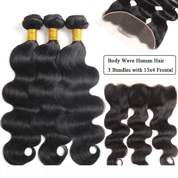 body wave peruvian hair bundles with 13x4 frontal closure human hair weave body wave virgin human hair bundles, Black
body wave peruvian hair bundles with 13x4 frontal closure human hair weave body wave virgin human hair bundles, Black