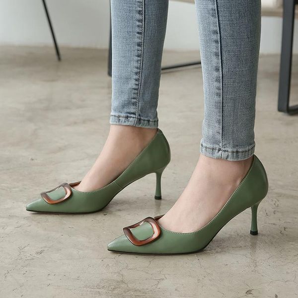 dress shoes pointed toe thin heel stiletto soft genuine leather high heels fashion women party wedding, Black
dress shoes pointed toe thin heel stiletto soft genuine leather high heels fashion women party wedding, Black