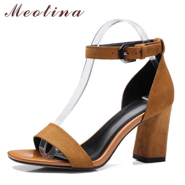 meotina women shoes high heel sandals kid suede thick heels ladies shoes square toe ankle strap sandals female summer brown 210608, Black
meotina women shoes high heel sandals kid suede thick heels ladies shoes square toe ankle strap sandals female summer brown 210608, Black