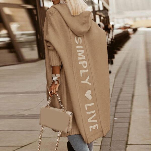 women's knits & tees sweater cardigan fashion letter printed hooded coat casual long sleeve knitted loose overcoats autumn winter, White
women's knits & tees sweater cardigan fashion letter printed hooded coat casual long sleeve knitted loose overcoats autumn winter, White