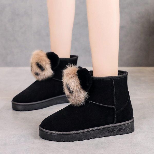boots women winter warm snow faux suede ankle for female shoes botas mujer plush nvxue33, Black 
boots women winter warm snow faux suede ankle for female shoes botas mujer plush nvxue33, Black