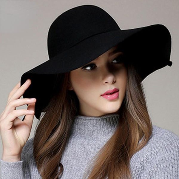 stingy brim hats chapeau casual fedora cap wide brimmed dome wool floppy womens black cloche hat, Blue;gray
stingy brim hats chapeau casual fedora cap wide brimmed dome wool floppy womens black cloche hat, Blue;gray